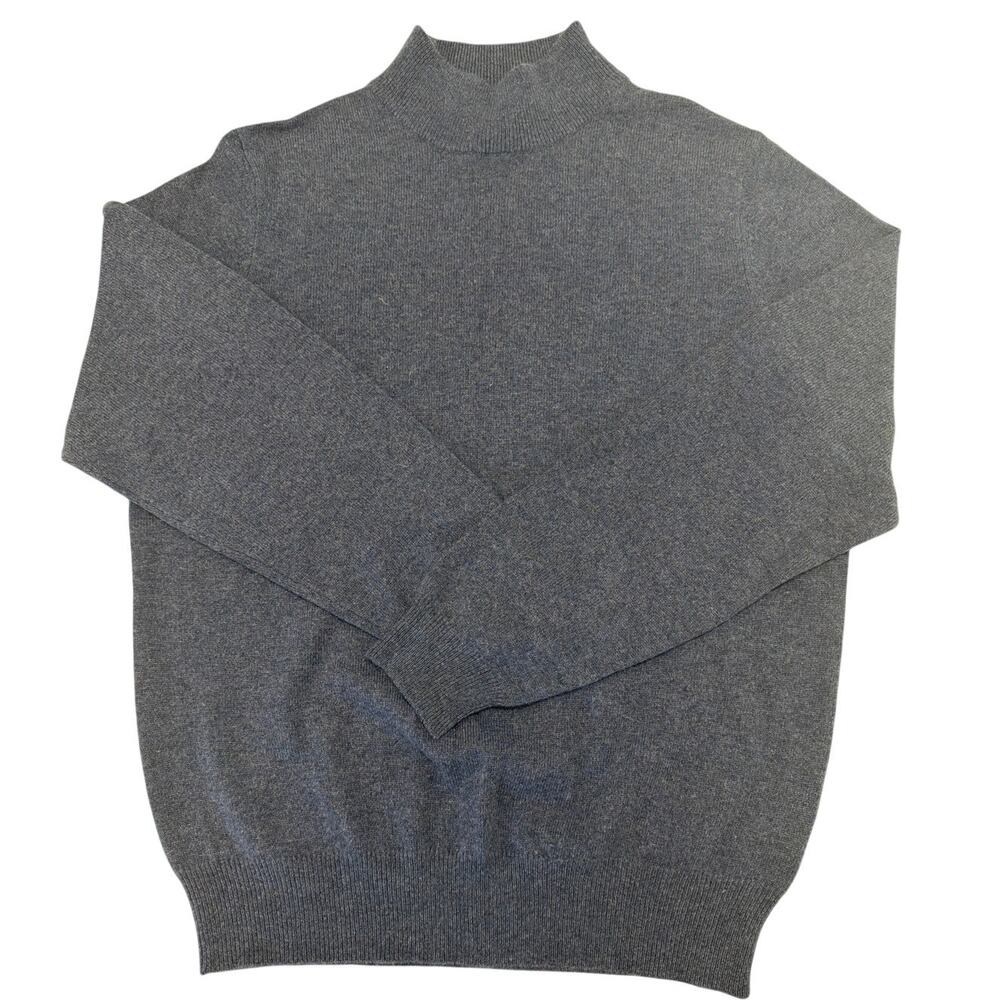 Charter Club Women's Sz M 2 ply 100% Cashmere Mock Turtleneck Quiet Luxury
